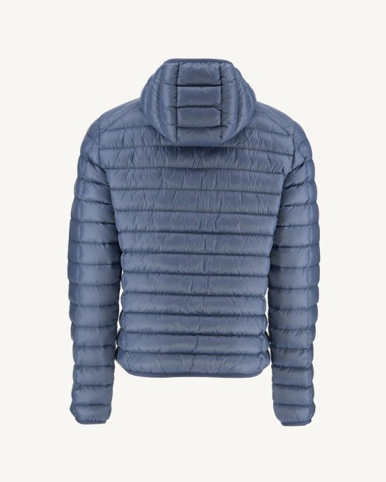 Piumino Leggero Con Cappuccio Blu Delave Nico Jott New In