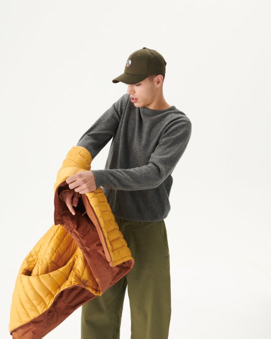 Piumino Reversibile Con Cappuccio Caramello/moutarde Bergen Jott New In