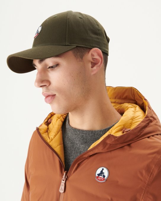 Piumino Reversibile Con Cappuccio Caramello/moutarde Bergen Jott New In