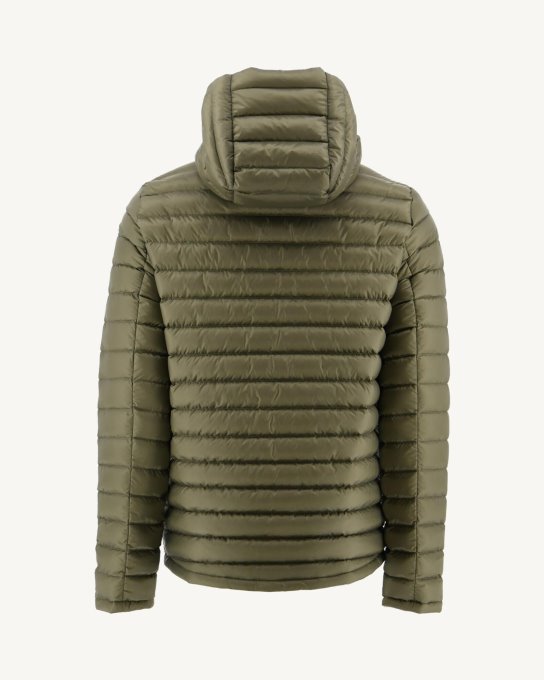 Piumino Sauge/army Reversibile Con Cappuccio Bergen Jott New In