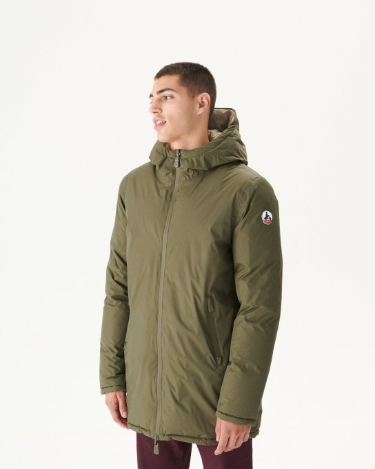 Jott Nuovo In Esercito / Beige Estremo Freddo Piumino Reversibile Con Cappuccio Toronto