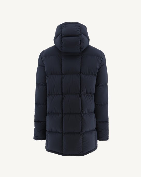 Piumino Reversibile Con Cappuccio Blu/marino Freddo Estremo Toronto Jott New In