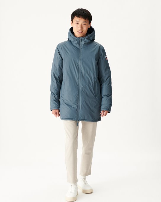 Piumino Reversibile Con Cappuccio Blu/marino Freddo Estremo Toronto Jott New In