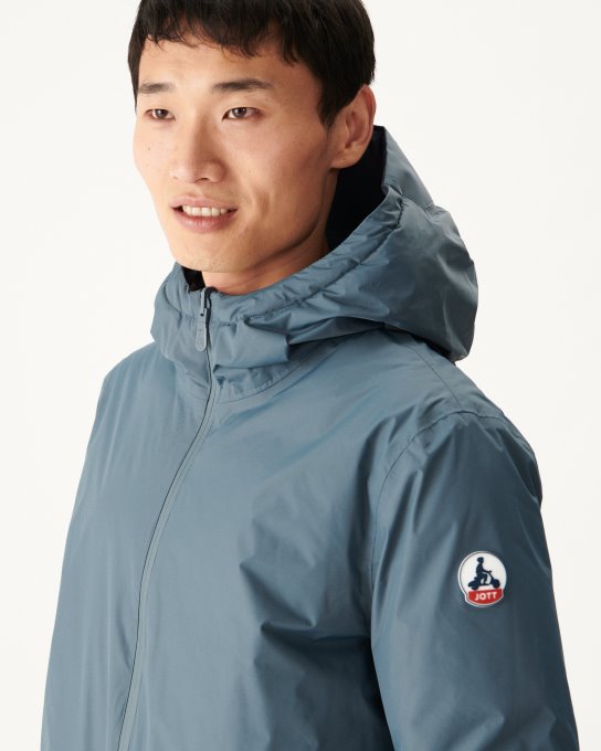 Piumino Reversibile Con Cappuccio Blu/marino Freddo Estremo Toronto Jott New In