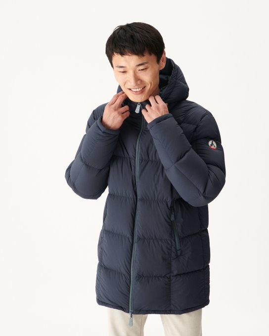 Piumino Reversibile Con Cappuccio Blu/marino Freddo Estremo Toronto Jott New In