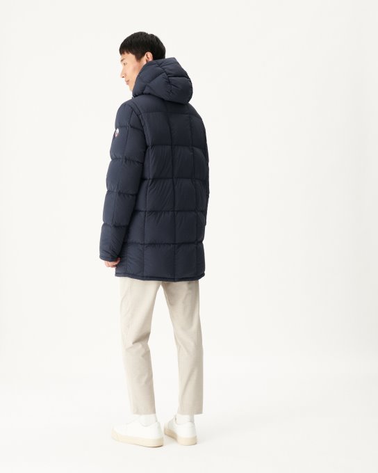 Piumino Reversibile Con Cappuccio Blu/marino Freddo Estremo Toronto Jott New In