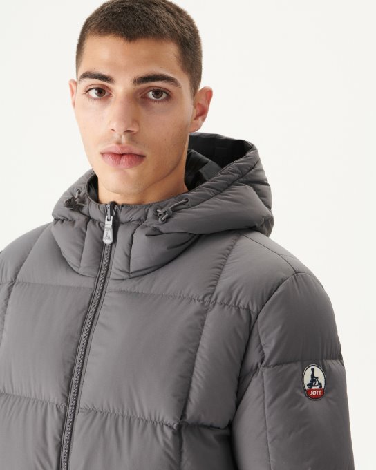 Jott New In Nero/antracite Piumino Reversibile Con Cappuccio Toronto Per Il Freddo Estremo