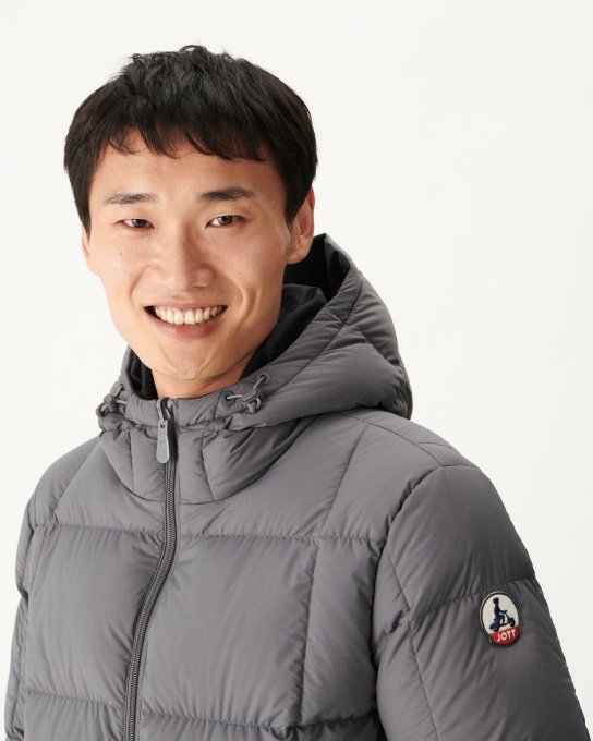 Jott New In Noir/antracite Piumino Reversibile Con Cappuccio Per Freddo Estremo Aspen