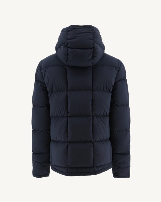 Piumino Reversibile Con Cappuccio Blu/marine Freddo Estremo Aspen Jott New In