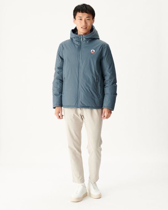 Piumino Reversibile Con Cappuccio Blu/marine Freddo Estremo Aspen Jott New In