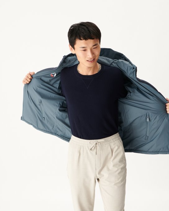 Piumino Reversibile Con Cappuccio Blu/marine Freddo Estremo Aspen Jott New In