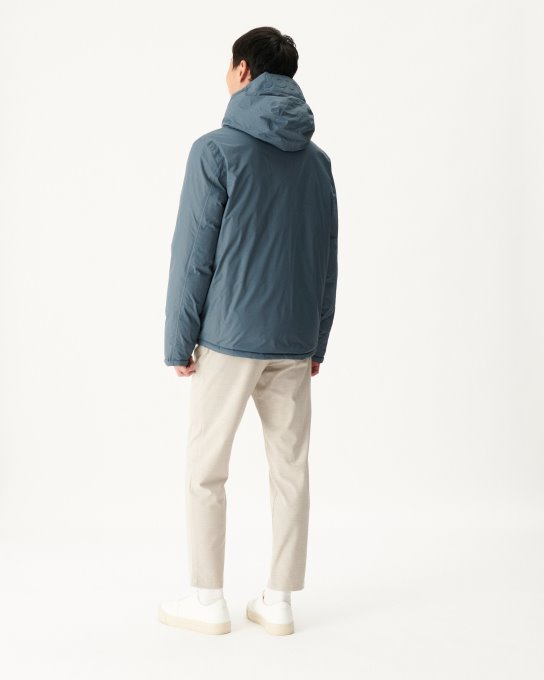 Piumino Reversibile Con Cappuccio Blu/marine Freddo Estremo Aspen Jott New In