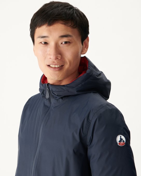 Piumino Leggero Reversibile Marine/rouge Amsterdam Jott New In