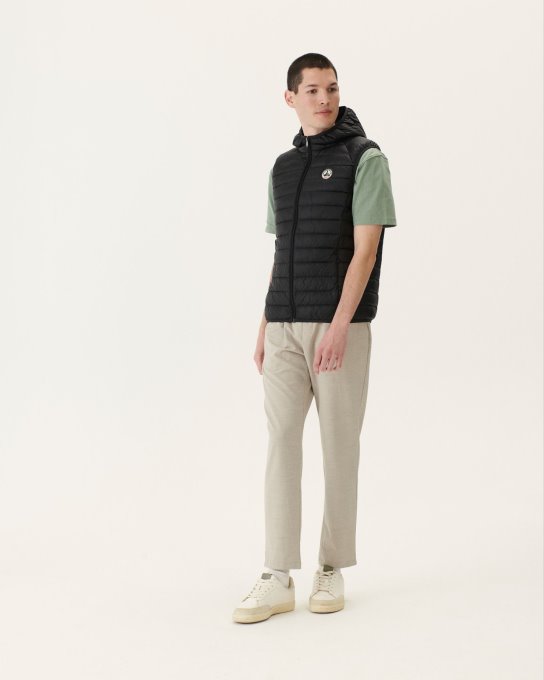 Piumino Smanicato Con Cappuccio Noir Pat Jott New In