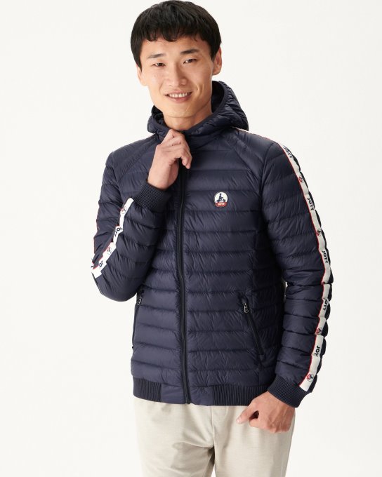 Jott New In Piumino Marino Con Cappuccio Colin