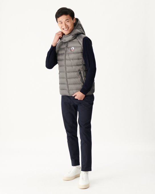 Jott New In Antracite Freddo Estremo Piumino Smanicato Argento