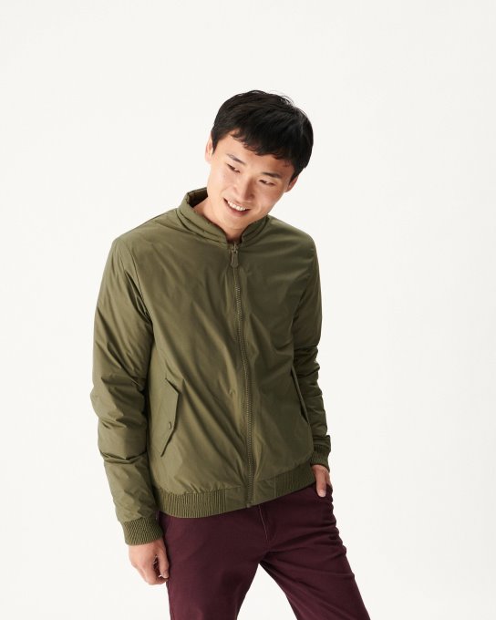 Piumino Reversibile Militare/beige Bombay Jott New In