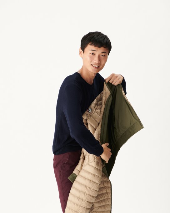 Piumino Reversibile Militare/beige Bombay Jott New In