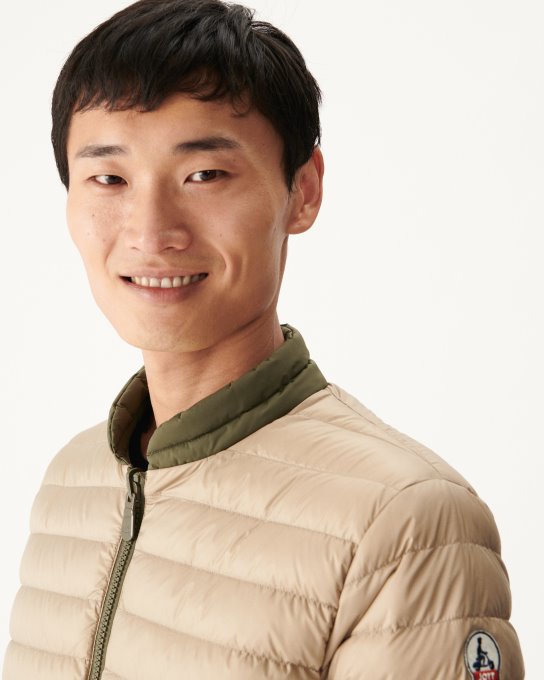 Piumino Reversibile Militare/beige Bombay Jott New In