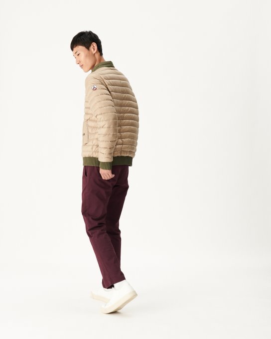 Piumino Reversibile Militare/beige Bombay Jott New In