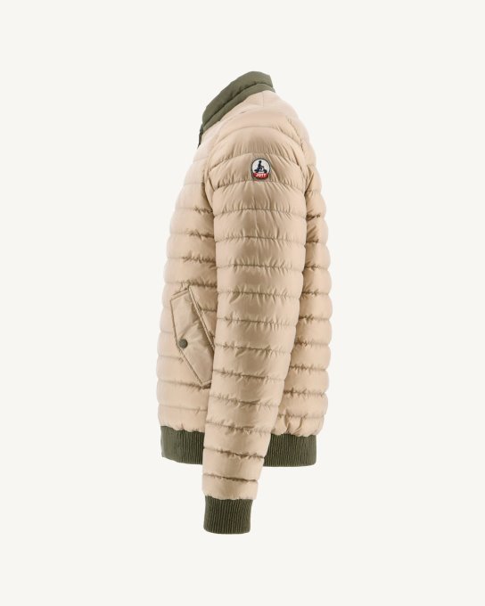 Piumino Reversibile Militare/beige Bombay Jott New In