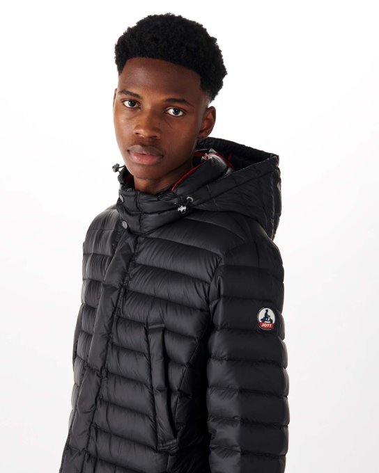 Piumino Noir Light Con Cappuccio Florent Jott New In