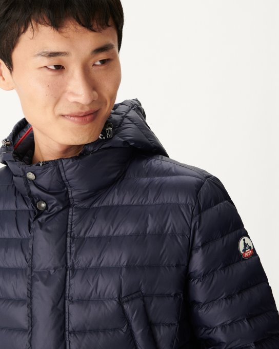 Piumino Leggero Marino Con Cappuccio Florent Jott New In