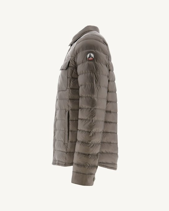 Jott New In Taupe Cris Piumino Leggero Con Collo A Camicia