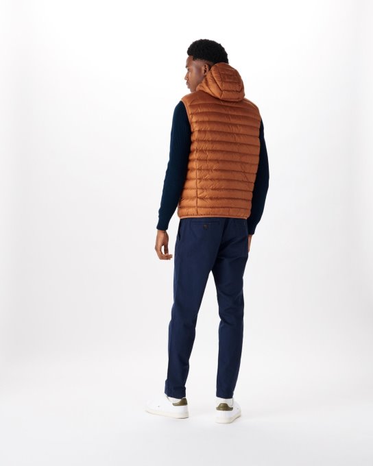 Jott New In Piumino Smanicato Con Cappuccio Caramello Pat