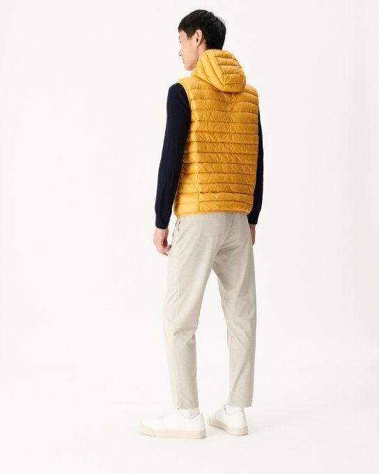 Jott New In Piumino Smanicato Con Cappuccio Moutarde Pat