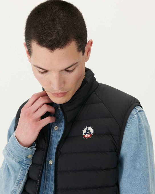 Jott New In Piumino Senza Maniche Elasticizzato Nero Arafo