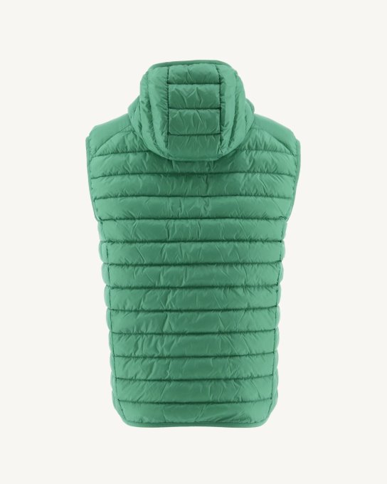 Jott New In Piumino Smanicato Con Cappuccio Verde Papavero Pat