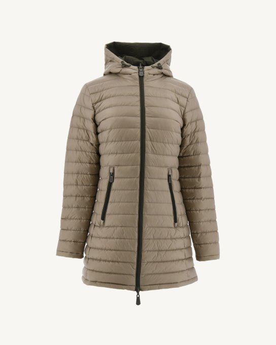 Piumino Leggero Reversibile Militare/beige Moscou Jott New In