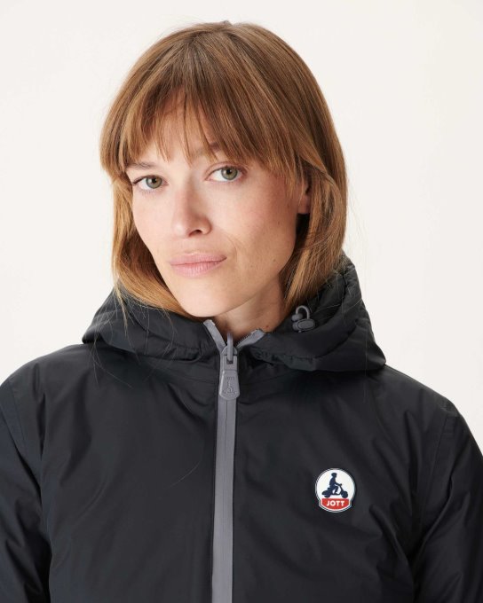 Jott New In Piumino Leggero Reversibile Noir Moscou