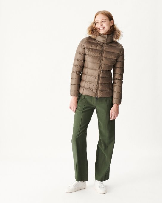 Jott New In Piumino Con Cappuccio Per Il Freddo Estremo Taupe Luxe