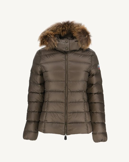 Jott New In Piumino Con Cappuccio Per Il Freddo Estremo Taupe Luxe