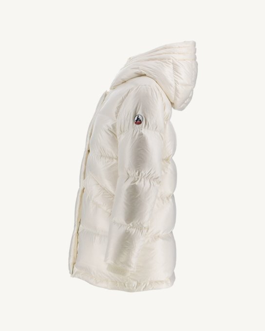 Piumino Laccato Con Cappuccio Great Cold Blanc Santa Jott New In