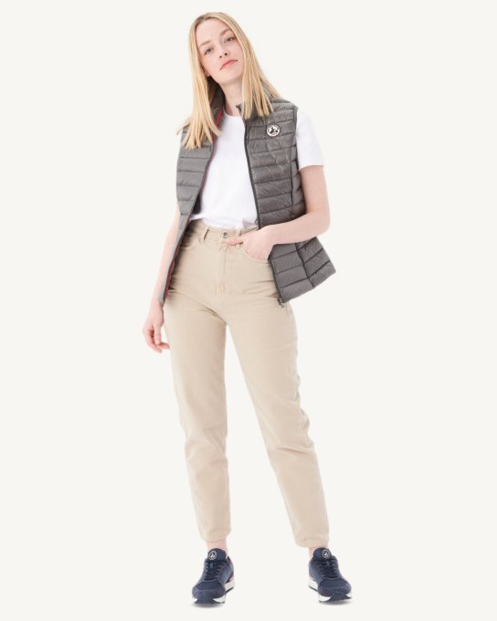 Piumino Leggero Smanicato Antracite Seda Jott New In