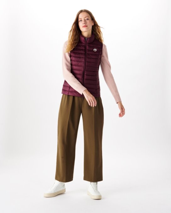 Piumino Leggero Smanicato Melanzana Seda Jott New In