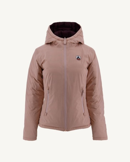 Jott New In Piumino Reversibile Rosa Pallido/melanzana Vienna