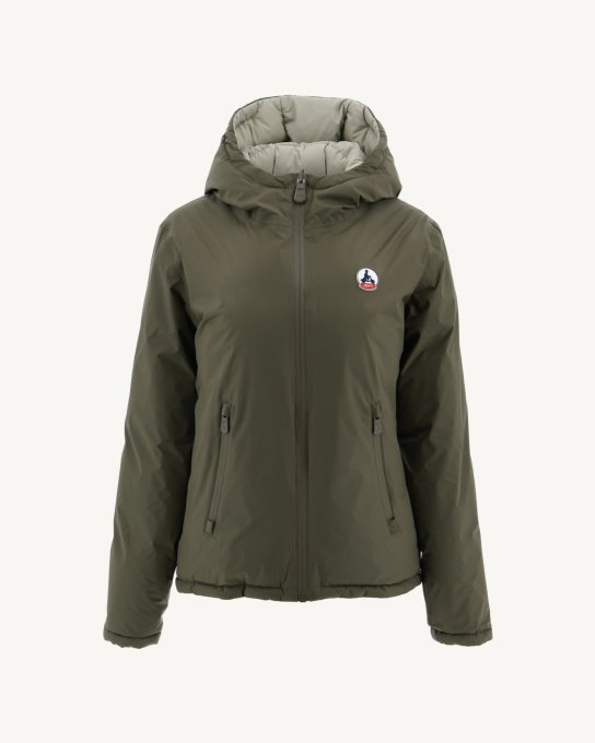 Piumino Reversibile Per Freddo Estremo Army/sauge Victoria Jott New In