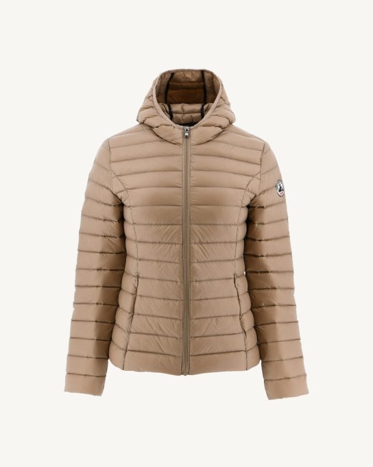 Jott New In Piumino Leggero Con Cappuccio Beige Cloe