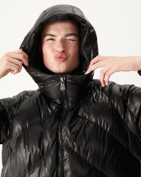 Piumino Lungo Con Cappuccio Per Il Freddo Estremo Noir Comet Jott New In