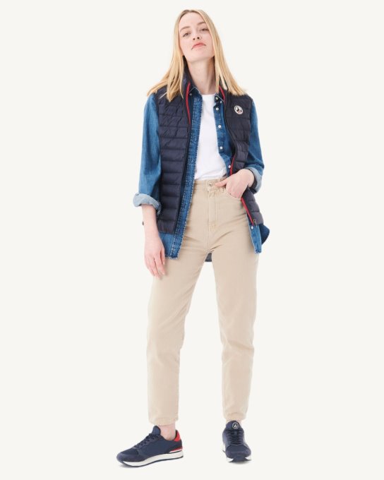 Jott New In Piumino Leggero Smanicato Marine Seda