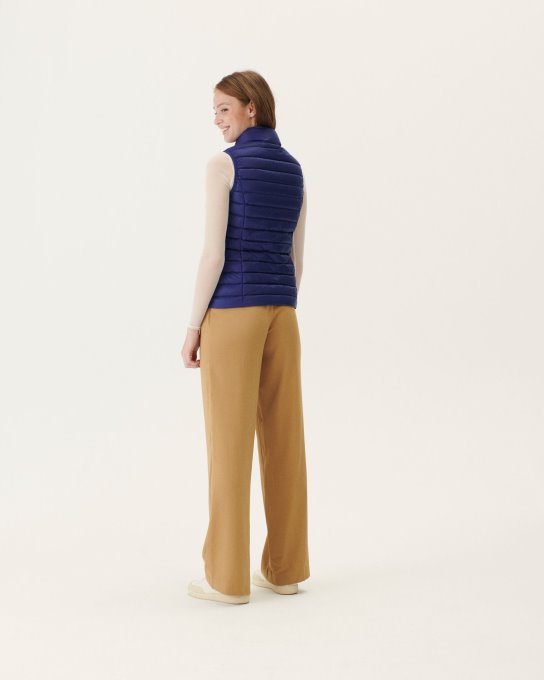 Jott New In Piumino Leggero Smanicato Denim Scuro Seda