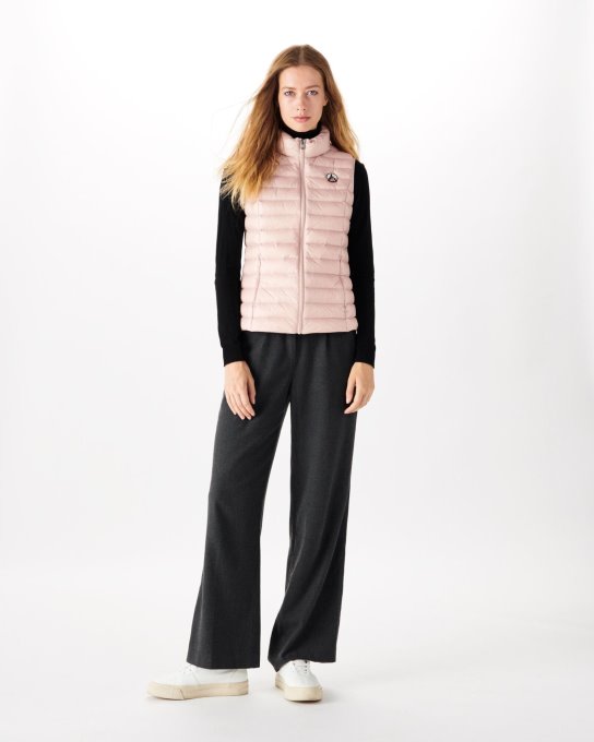 Jott New In Piumino Leggero Senza Maniche Rosa Pallido Seda