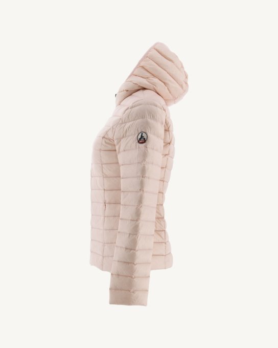 Piumino Leggero Con Cappuccio Rosa Tenue Cloe Jott New In