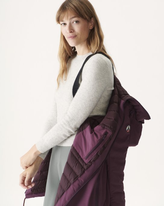 Piumino Con Cappuccio Melanzana Siberie Jott New In