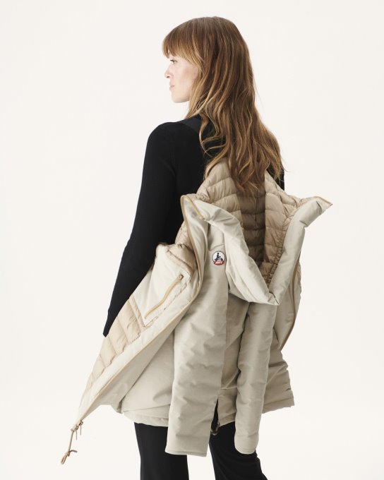 Jott New In Piumino Con Cappuccio Beige Siberie