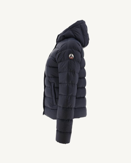 Jott New In Piumino Dritto Con Cappuccio Jane Navy